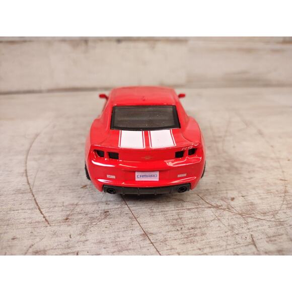 JFL Diecast Camaro Friction Car Red White Race Stripes Opening Doors 2010 4.75" - Picture 4 of 9